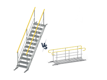 Escalier de talus 2-en-1 passerelle